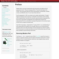 Preface (Modern Perl 2011-2012)