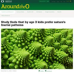 Study finds that by age 3 kids prefer nature's fractal patterns
