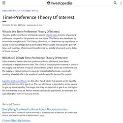 Time-Preference Theory Of Interest