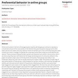 Preferential behavior in online groups