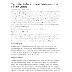 Tips to Get Preferred Haircut from a Men’s Hair Salon in Calgary