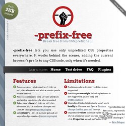 Prefix free: Break free from CSS vendor prefix hell!