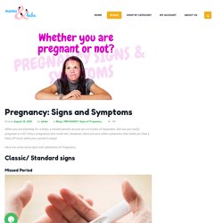 Pregnancy: Signs and Symptoms - MAMANBABA