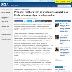 Pregnant mothers with strong family support less likely to have postpartum depression