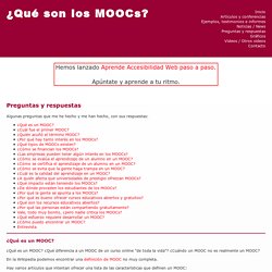 Preguntas y respuestas - ¿Qué son los MOOCs?