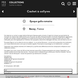 Cachet à collyres / Préhistoire et Antiquité / Chefs-d'Œuvre / Collections - Palais des Beaux Arts de Lille