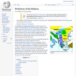Prehistory of the Balkans