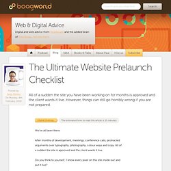 The Ultimate Website Prelaunch Checklist