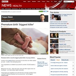 Premature birth 'biggest killer'
