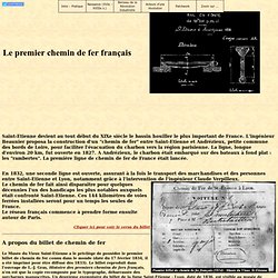 LE PREMIER CHEMIN DE FER : Saint-Etienne / Andrezieux (1827)