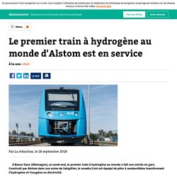 Le premier train à hydrogène au monde d'Alstom est en service