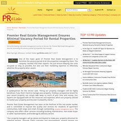 Premier Real Estate Management Ensures Minimal Vacancy Period for Rental Properties