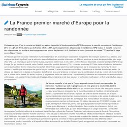 La France premier marché d’Europe pour la randonnée – Outdoor Experts