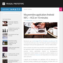 Ma première application Android NFC - HCE en 15 minutes - FRUGAL PROTOTYPE