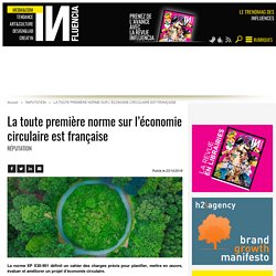 La toute première norme sur l'économie circulaire est française. Frédéric THERIN. Influencia. www.influencia.net