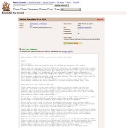 adobe cs3 premiere pro cs3 торрент