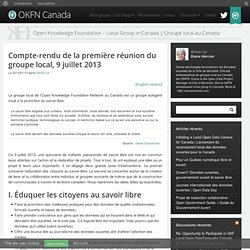 OKFN Canada - Groupe local de l'Open Knowledge Foundation – Local Group : promouvoir le savoir libre