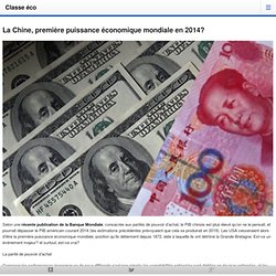 La Chine, première puissance économique mondiale en 2014?