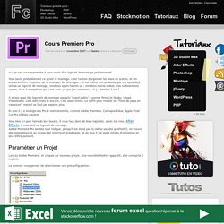 Cours Adobe Premiere Pro 1.5 - tutoriel de montage vidéo professionel