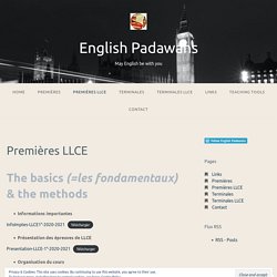 Premières LLCE – English Padawans