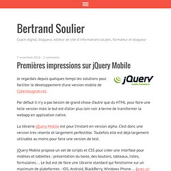 Premières impressions sur jQuery Mobile