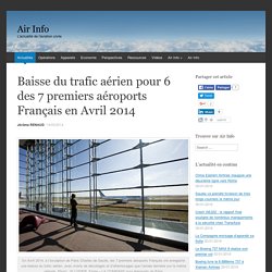 Répartition trafic aérien en France Avril 2014