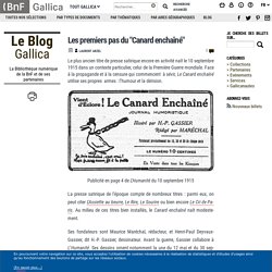 Les premiers pas du "Canard enchaîné"