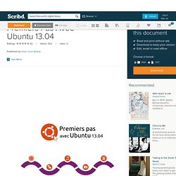 Premiers Pas Avec Ubuntu 13.04