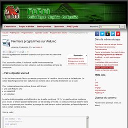 Premiers programmes sur Arduino - PoBot