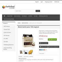 Black garlic juice 100 premium. Chunho Food Australia : Health Food Juices for Being Healthier
