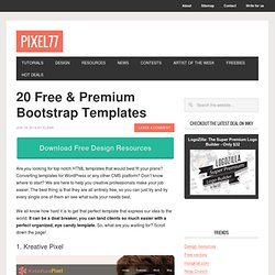 20 Free & Premium Bootstrap Templates