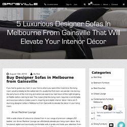 Buy Premium Designer Sofas in Melbourne