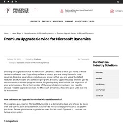 Premium Upgrade Service for Microsoft Dynamics