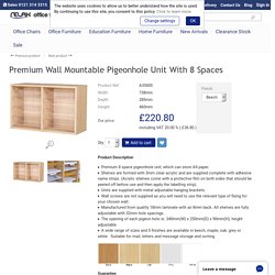 Premium Wall Mountable Pigeonhole Unit With 8 Spaces