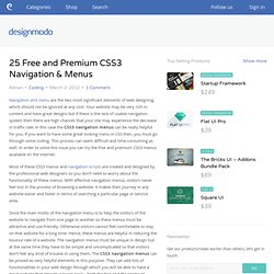 25 Free and Premium CSS3 Navigation & Menus