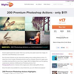 200 Premium Photoshop Actions- only $17!