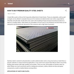HOW TO BUY PREMIUM QUALITY STEEL SHEETS