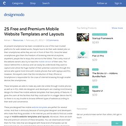 25 Free and Premium Mobile Website Templates and Layouts