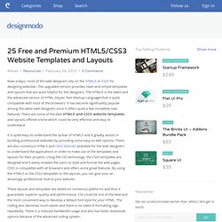 25 Free and Premium HTML5/CSS3 Website Templates and Layouts