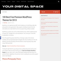 100 Best Free Premium WordPress Themes for 2013