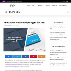 Best Free and Premium WordPress Backup Plugins for 2020