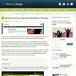 40 Free Premium WordPress Themes