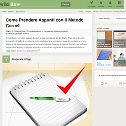 Come Prendere Appunti con il Metodo Cornell
