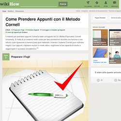 Come Prendere Appunti con il Metodo Cornell