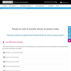 Prendre en main la nouvelle version du portail e-sidoc