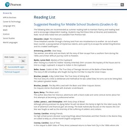 Pearson Prentice Hall: Suggested Reading for Middle School Students
