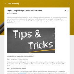 Top SAT Prep Elite Tips & Tricks You Must Know