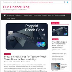 Prepaid Credit Cards for Teens