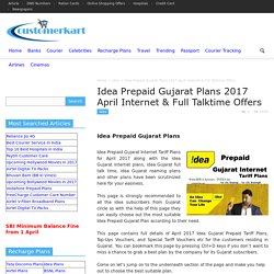 Idea Prepaid Gujarat Plans