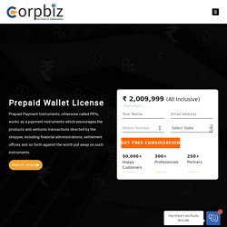 Prepaid Wallet License in India - Process, Documents - Corpbiz